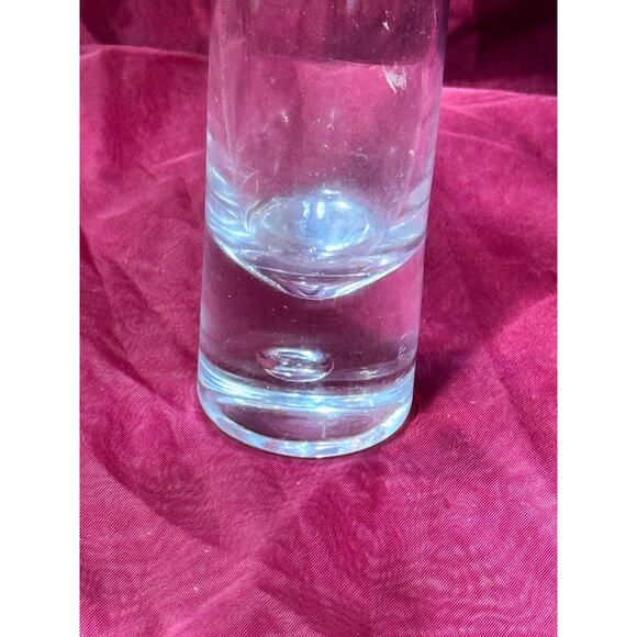 Vintage 10.5” Americana Seed Controlled Bubble Base Bud Vase Clear Glass 1990s - Picture 3 of 6